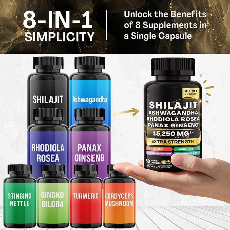 Shilajit Kapseln 8 in 1