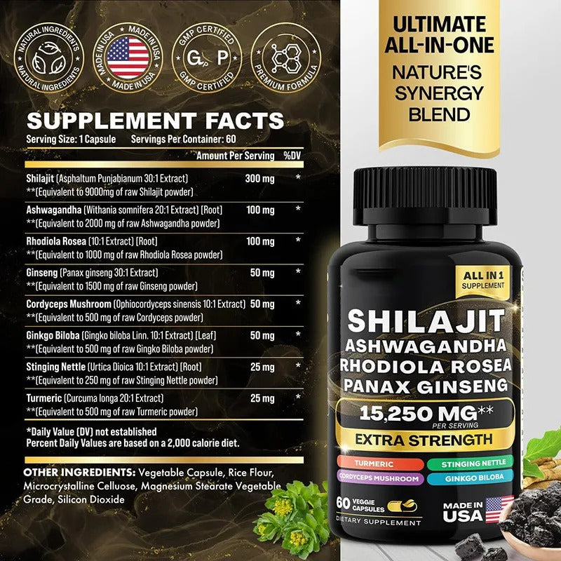 Shilajit Kapseln 8 in 1